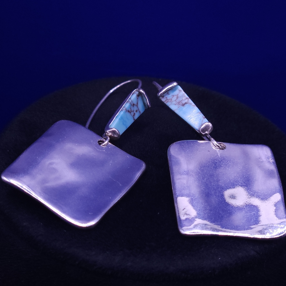 Robert Lee Morris Soho silver-tone square drop earrings